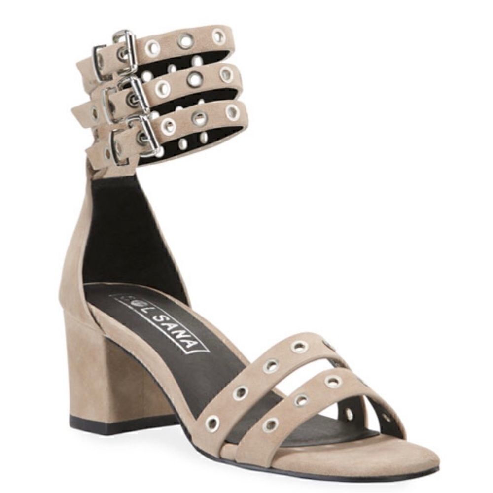 Sol Sana | Sugar Heel Grommet Suede Sandals